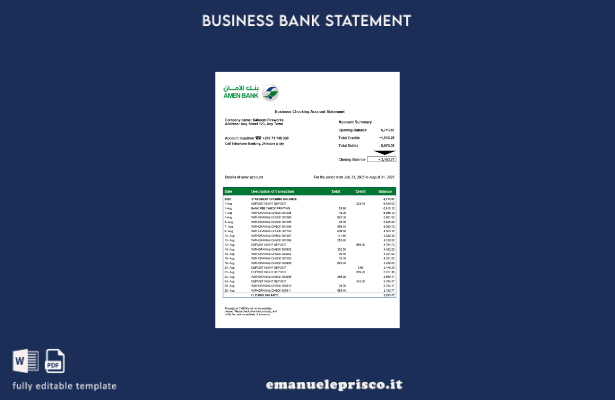 dichiarazione di organizzazione tunisina Amen in stile verificato Modello Word e